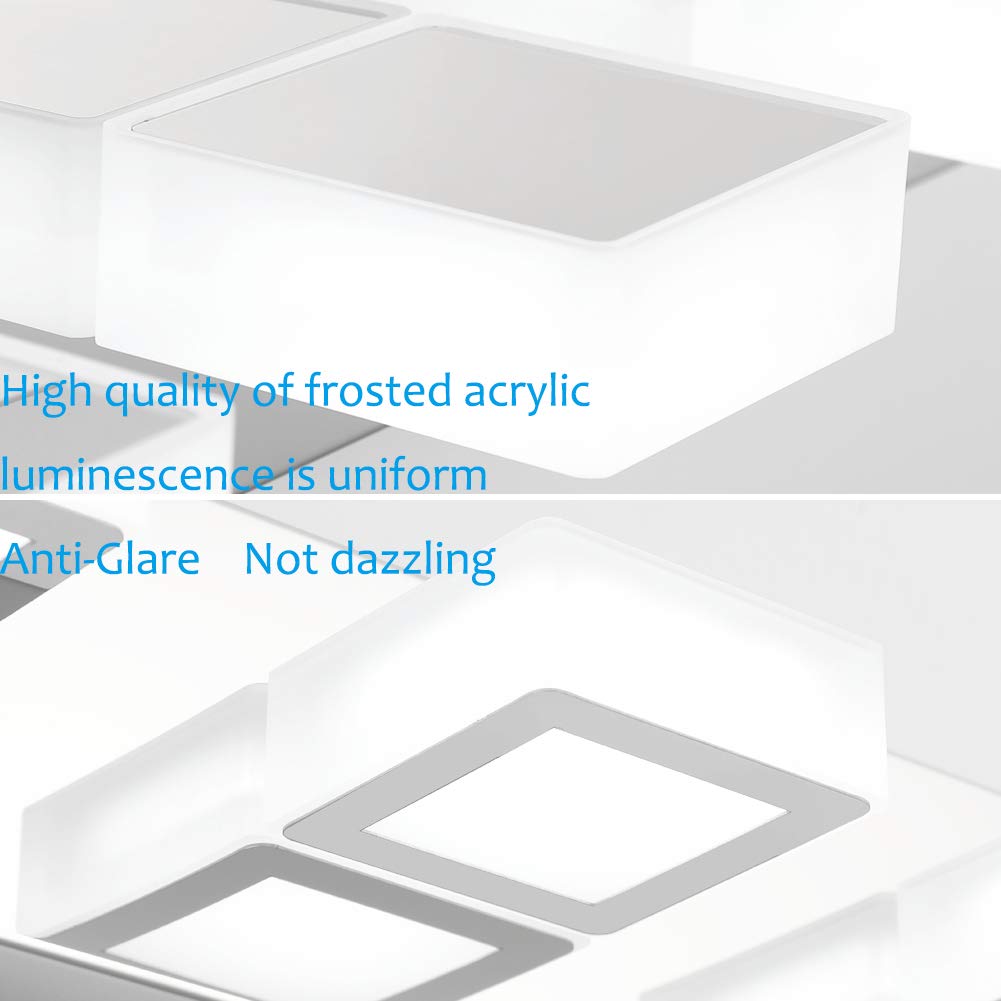 Ralbay hardwired vanity light with back plate enables straightforward installation.