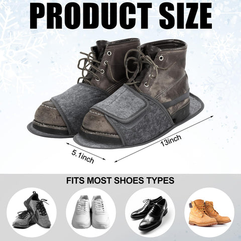Ramede felt shoe covers with anti-slip sole for safe indoor wear.