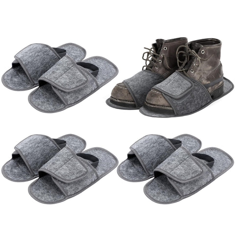 Ramede indoor overshoes in grey, three-pack, keep floors clean and dry.