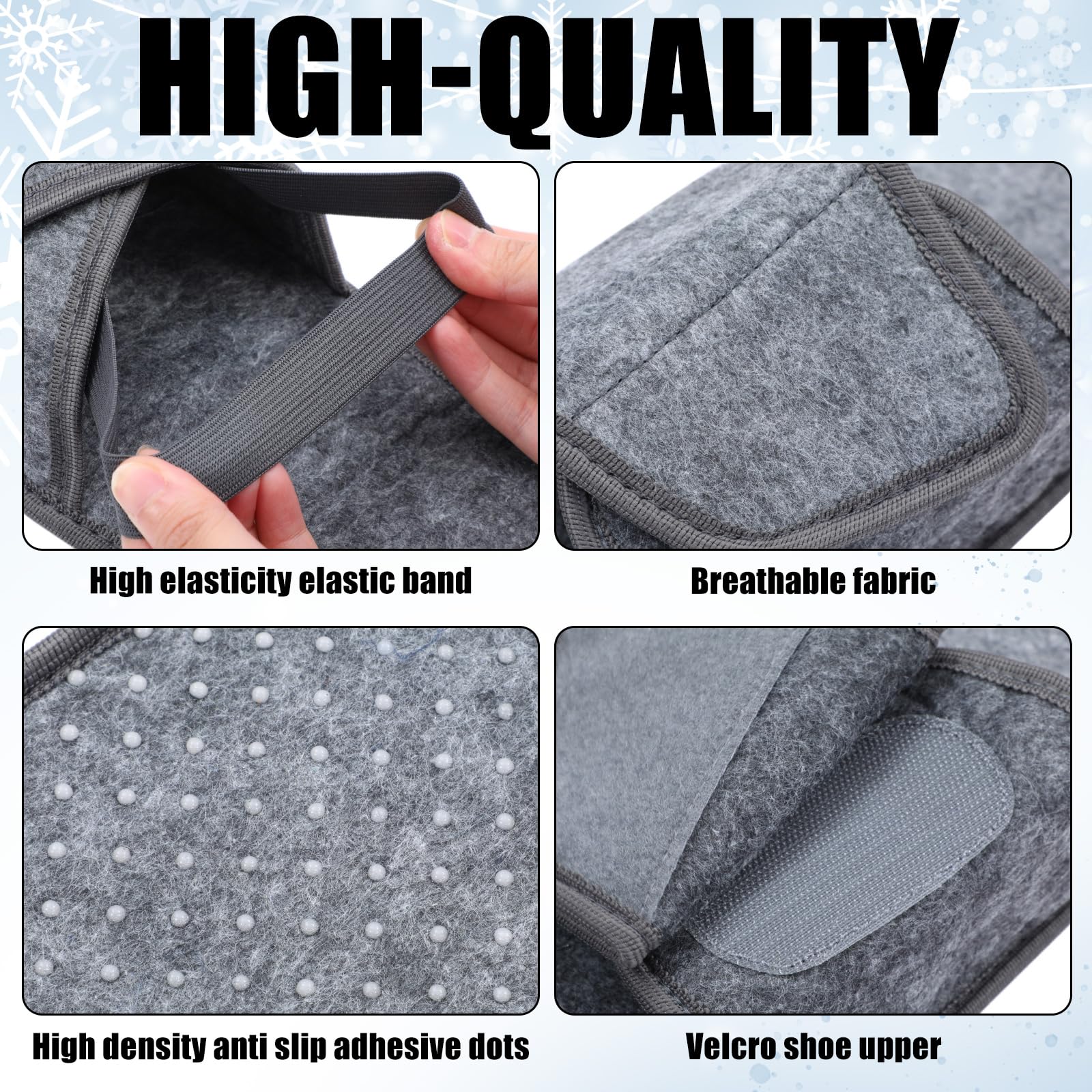 Ramede large-size indoor overshoes provide easy slip-on comfort.