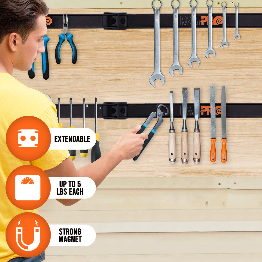 RamPro workbench mounting brackets demonstrate secure, simple installation.