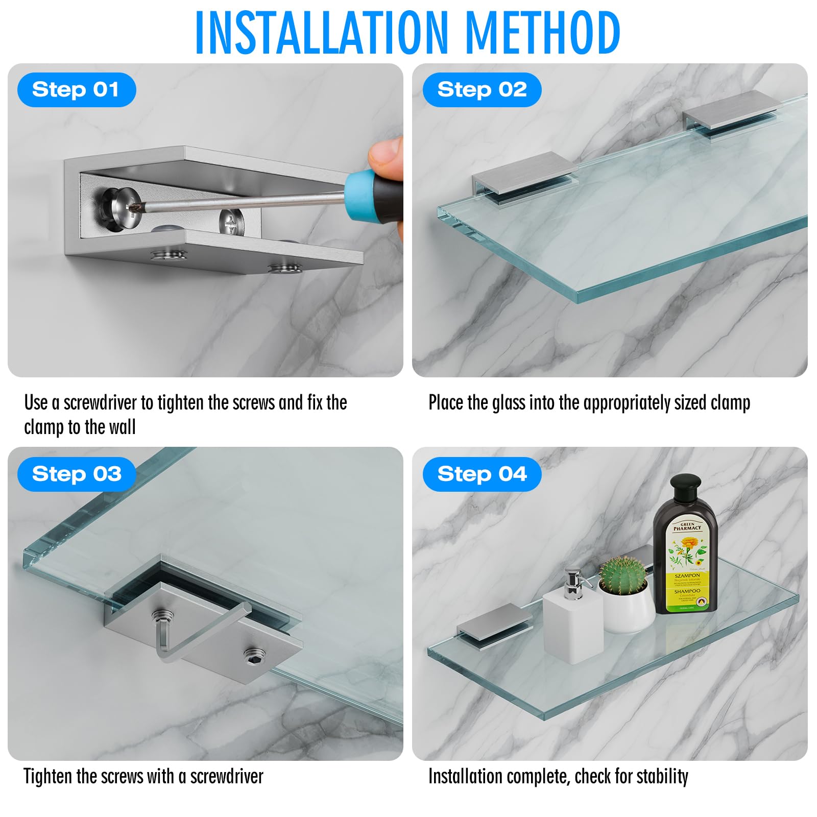 Ranbo all-in-one kit includes screws, pads, Allen key for quick setup.