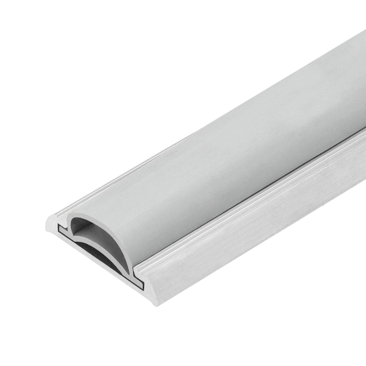 Randall 36-inch mini-threshold front view showing compact dual-function door bottom for gap sealing.