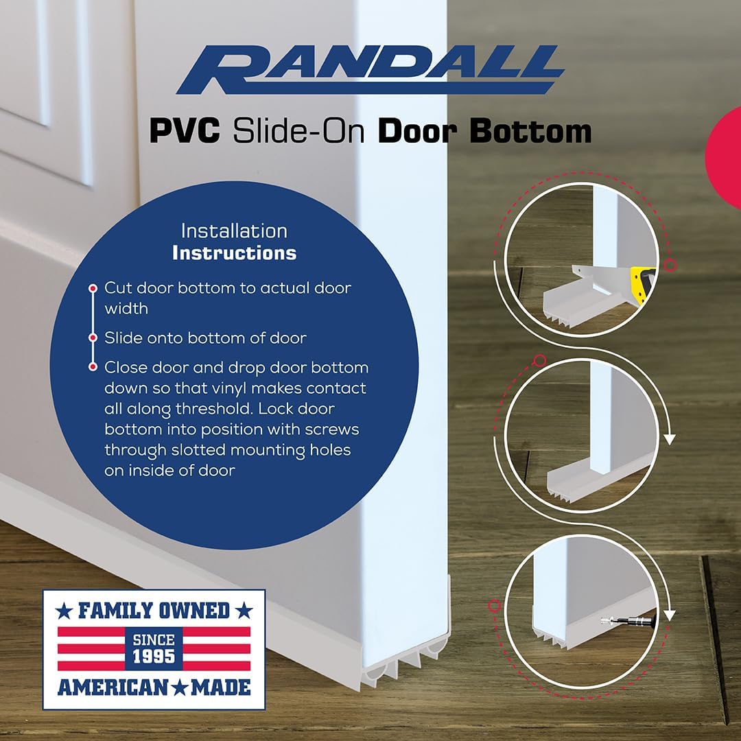 Randall door bottom includes screws for quick installation