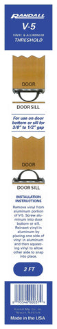 Randall USA-made threshold close-up demonstrates durable construction for longevity.