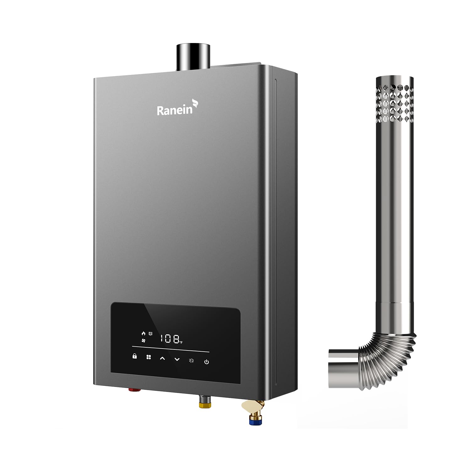 Ranein tankless heater indoor front view showing compact efficiency for homes