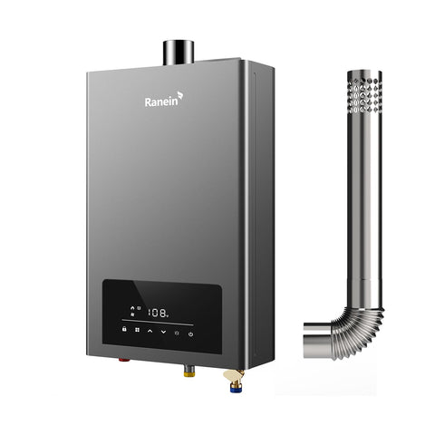 Ranein tankless heater indoor front view showing compact efficiency for homes
