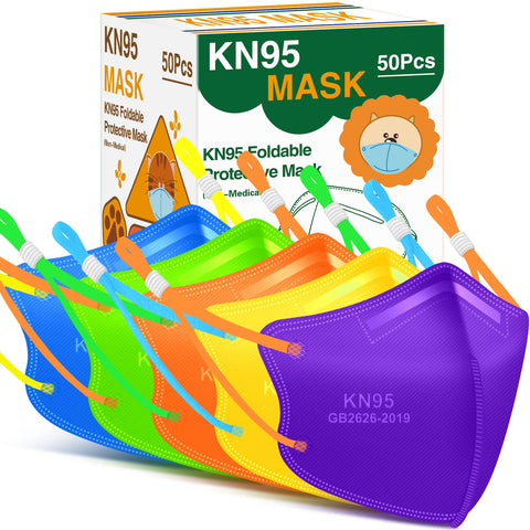 RANTO Kids KN95 50-pack color assortment for school days and everyday protection