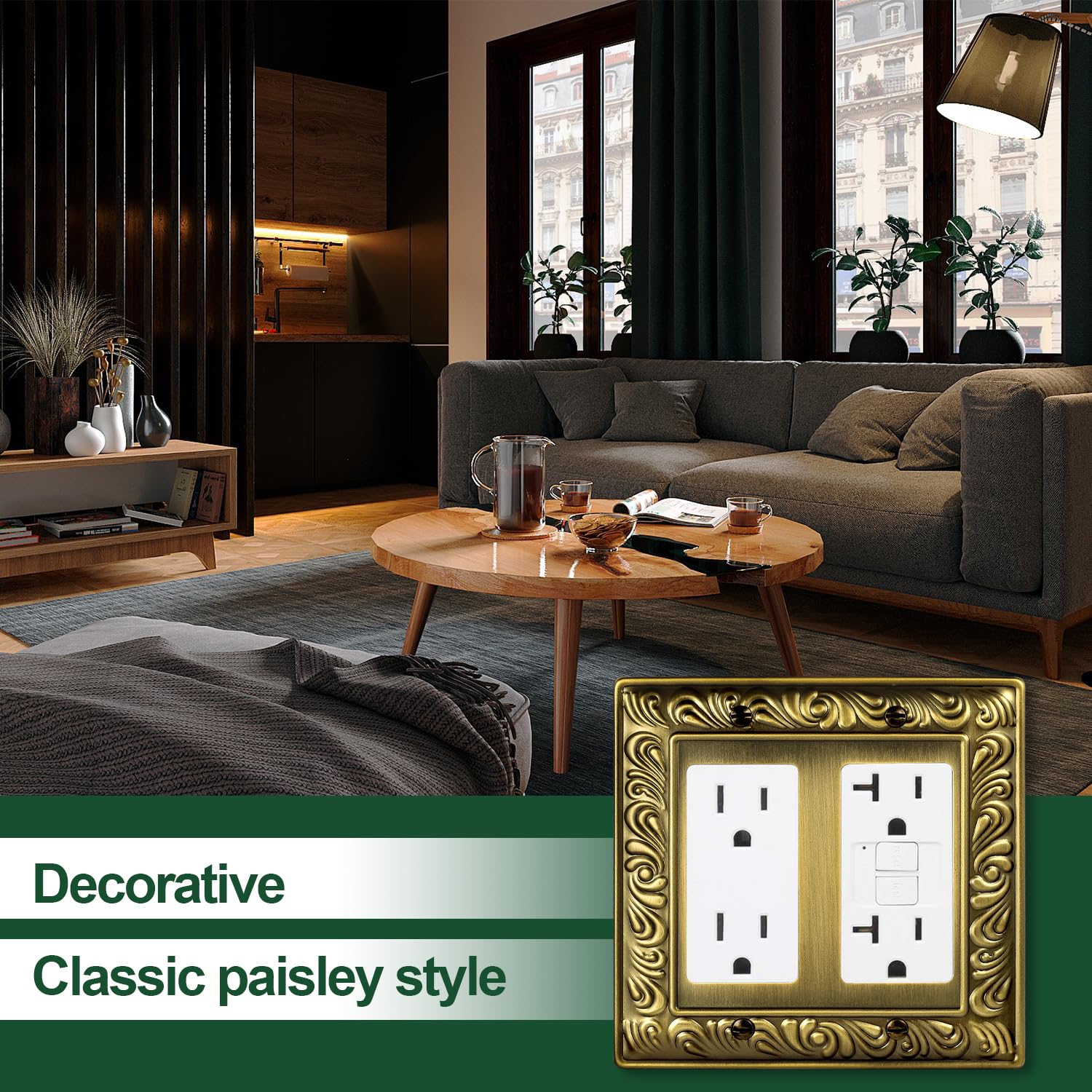 Ranweydi 3-pack decorator wall plate set offers quick style upgrades.