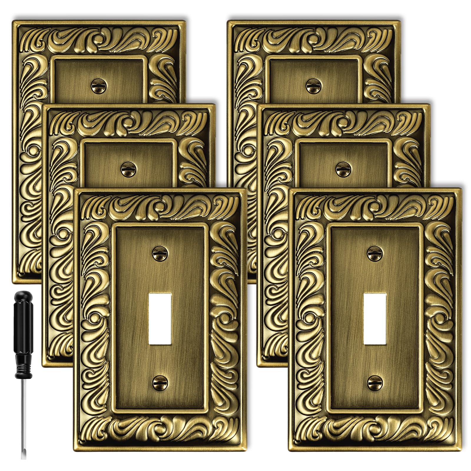Ranweydi antique brass paisley wall plate with timeless decorative charm.
