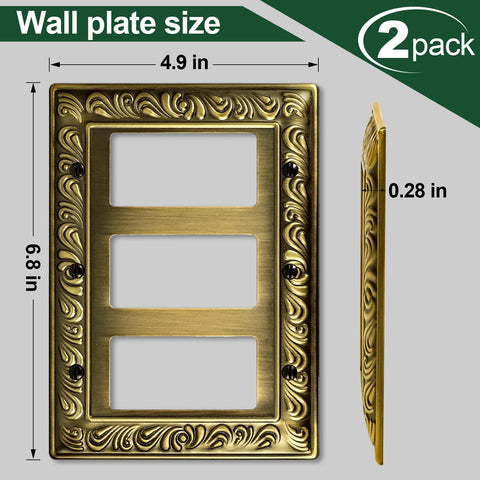 Ranweydi antique brass wall plate gloss finish for easy cleaning