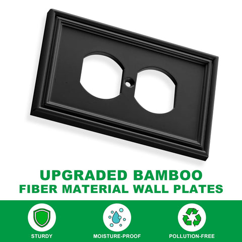 Ranweydi bamboo fiber wall plate 1-gang offers safe, odor-free kitchen and bath styling.