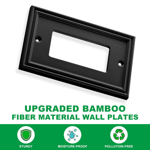 Ranweydi bamboo fiber wall plate side profile shows durable eco-friendly material.