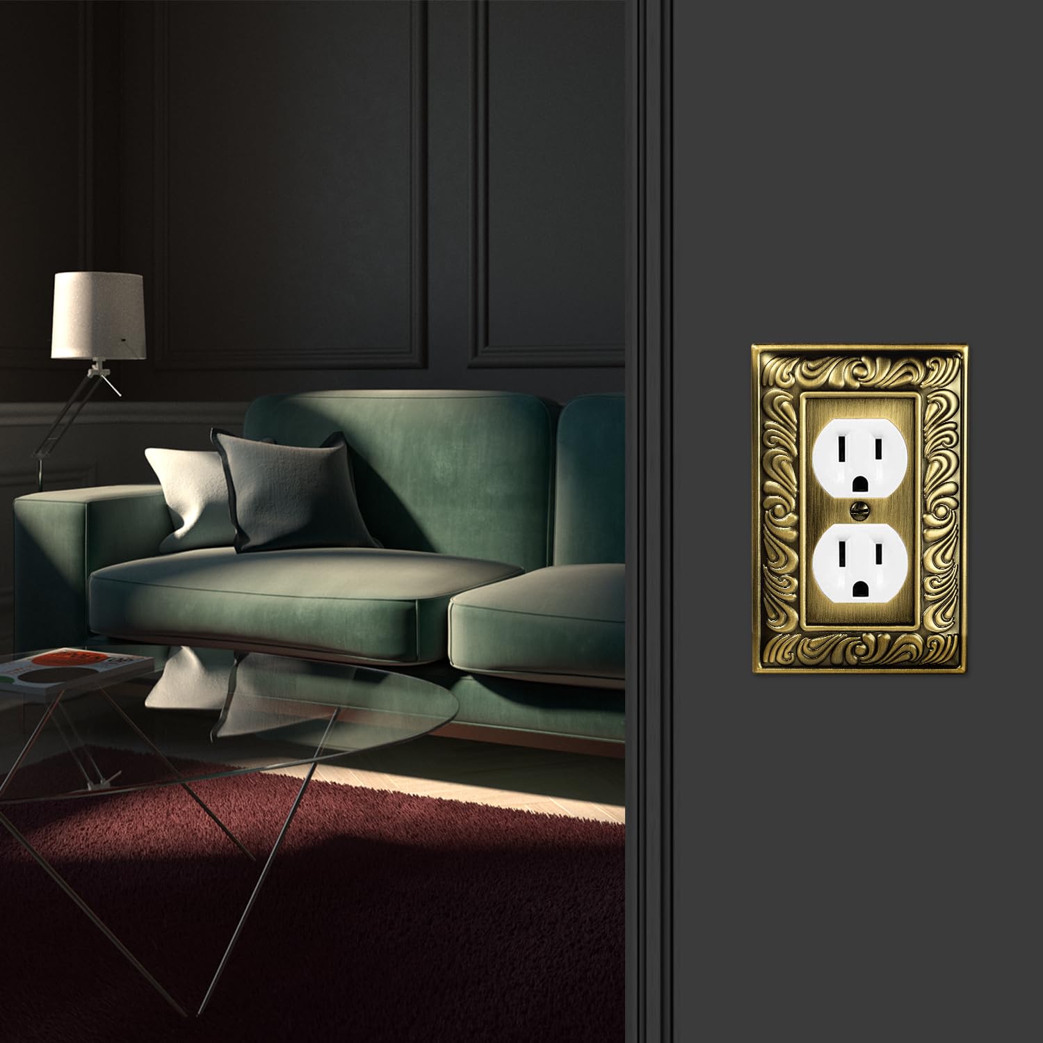 Ranweydi 3-1 by 4-9 inch plate fits most outlets neatly.