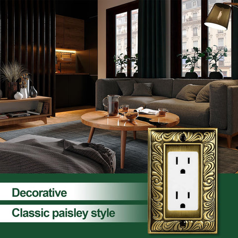 Ranweydi wall plate compatible with dimmers, toggles, and outlets for versatile use.