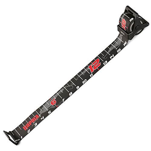 Rapala retractable ruler 60-inch easy-read markings for precise catch measurements.