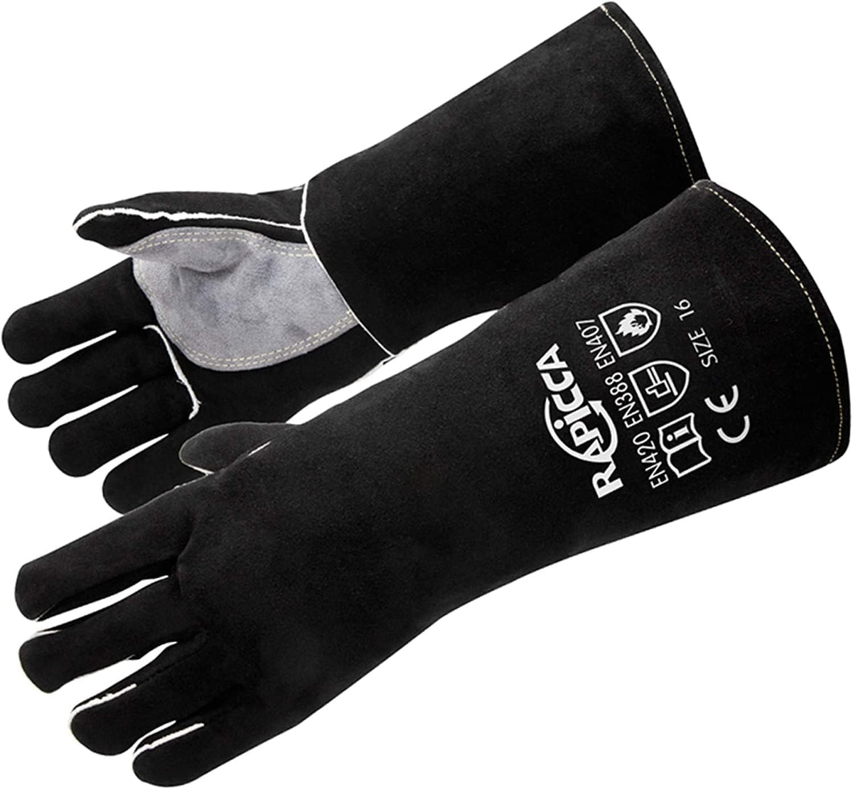 RAPICCA fireplace gloves 14in offering forearm protection and heat resistance during fires