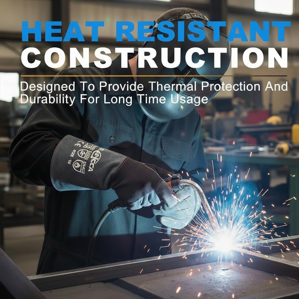 RAPICCA gloves extended forearm length ideal for welding and campfires