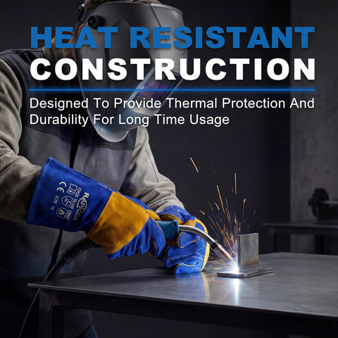 RAPICCA gloves with extended forearm protection for welders
