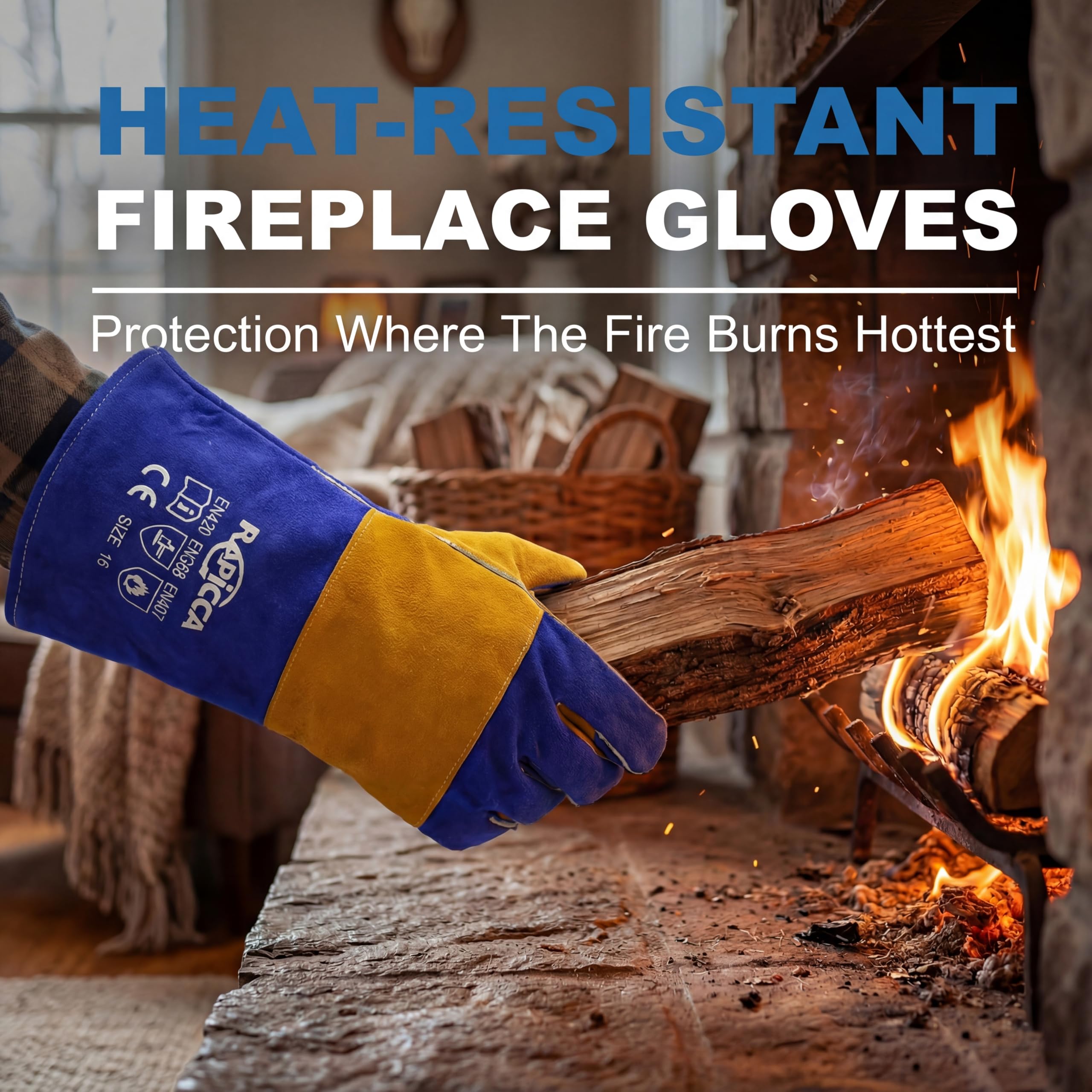RAPICCA gloves feature insulated cotton lining for comfortable heat insulation