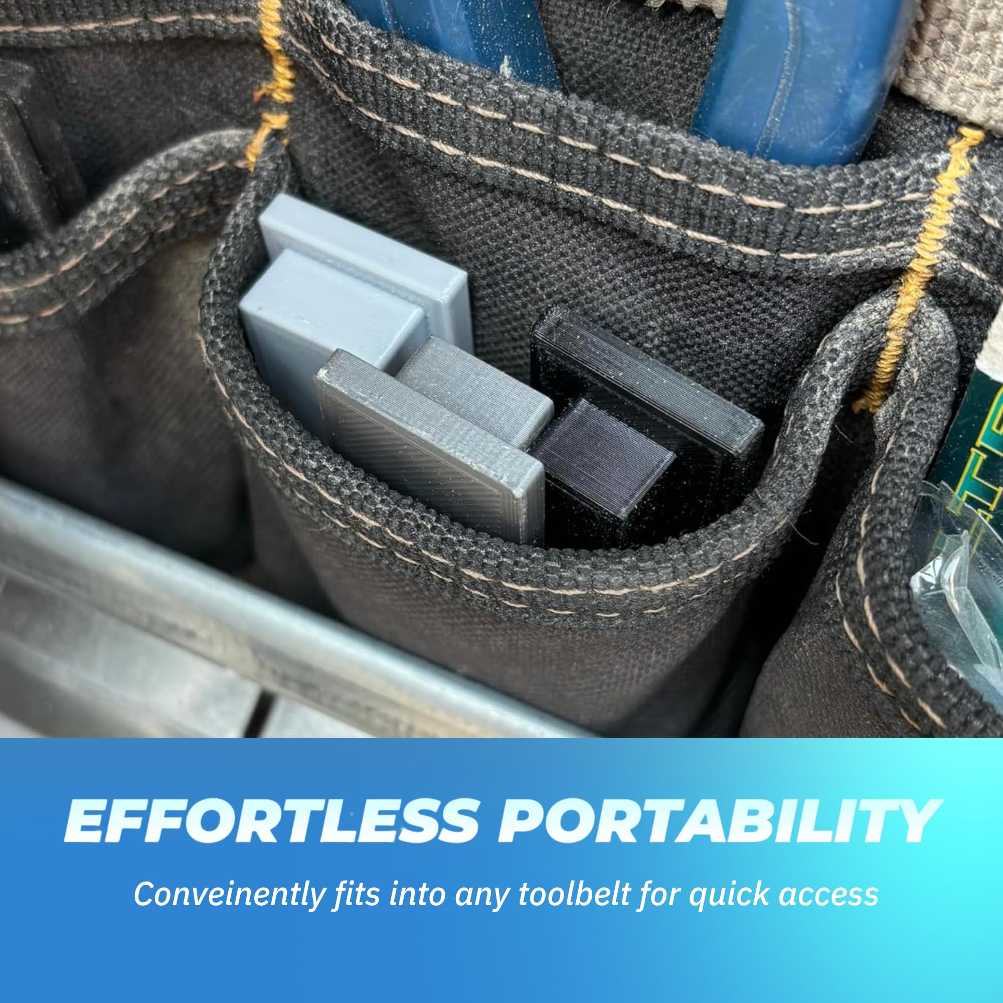 Rapid Reveal tool set portable in a toolbox or belt storage