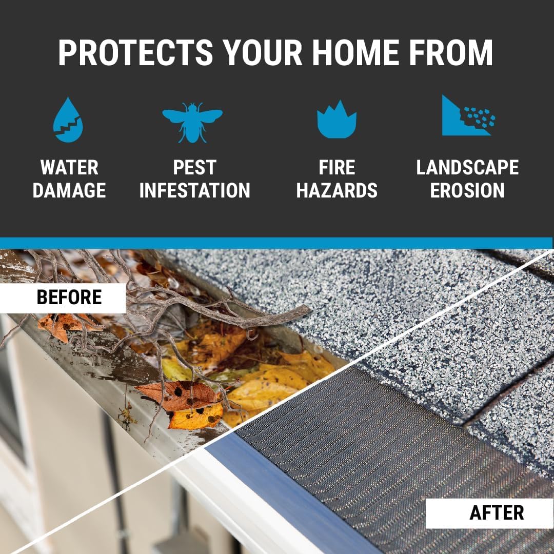 Raptor Gutter Guard vbend-technology improves water flow and adds rigidity