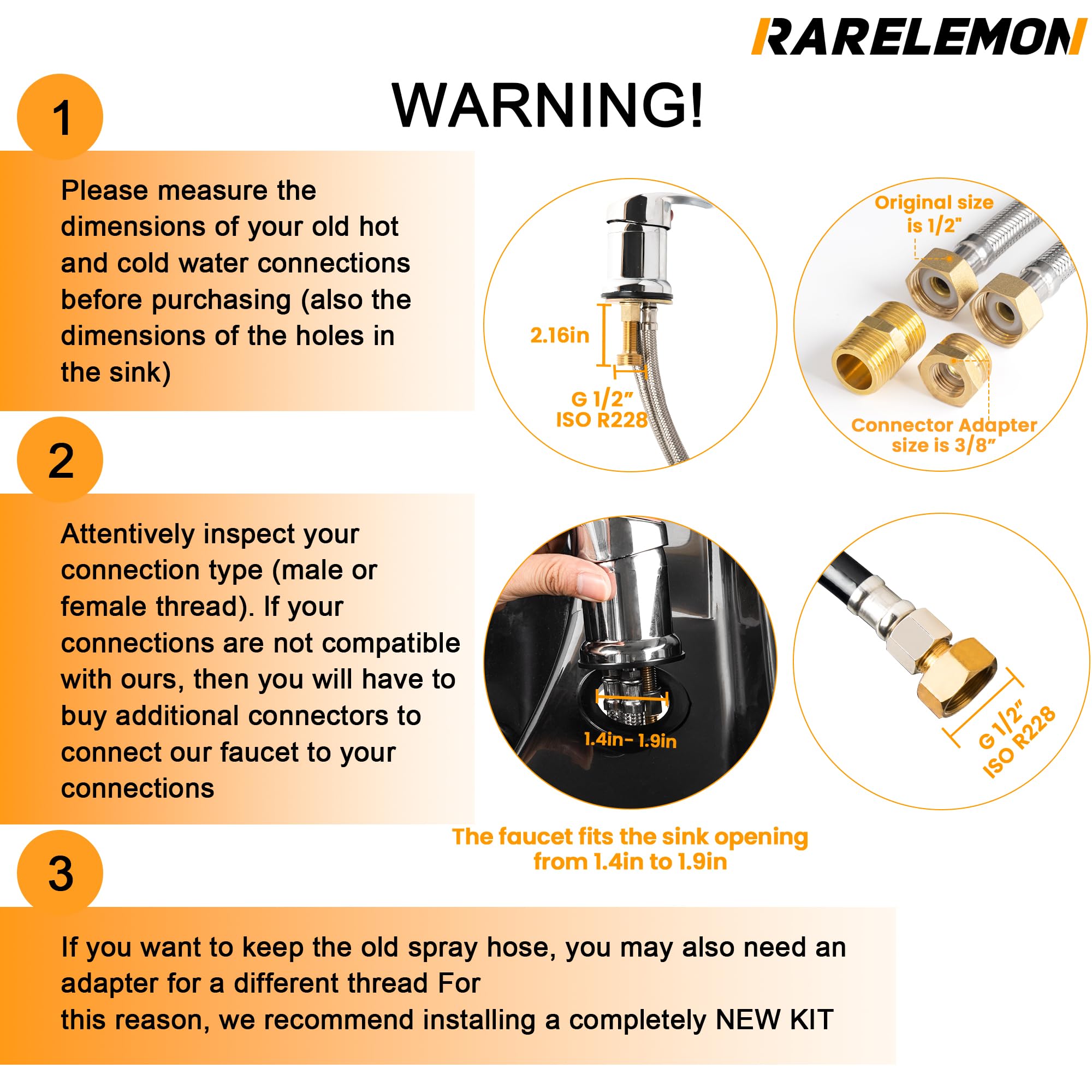 RARELEMON extended spray hose enables flexible rinsing during sessions.