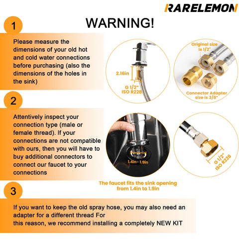 RARELEMON extended spray hose enables flexible rinsing during sessions.