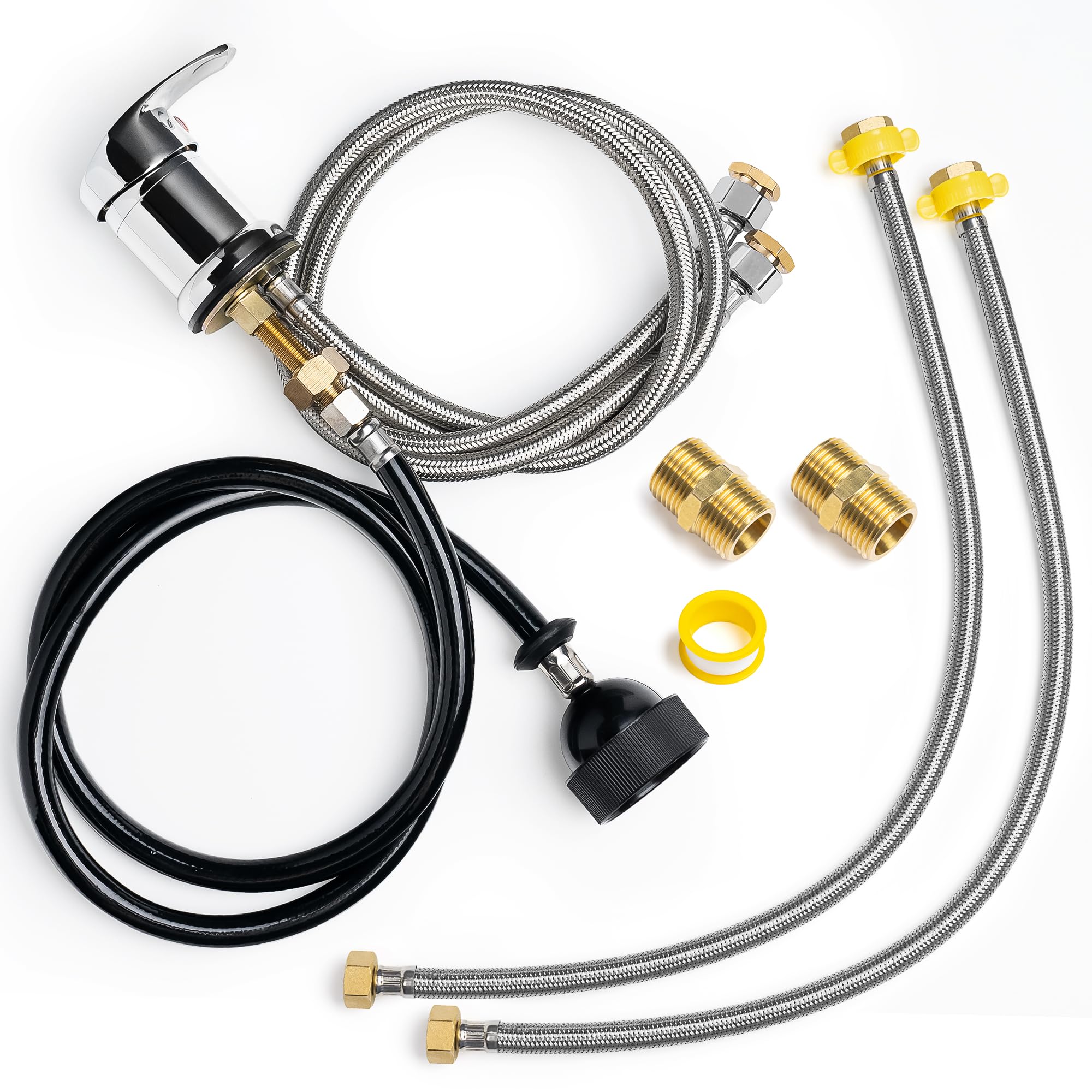 RARELEMON shampoo bowl faucet front view, ideal for quick, professional hair washing in busy salons.