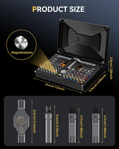 RARTOP magnetic bits quick-change for secure screw retention