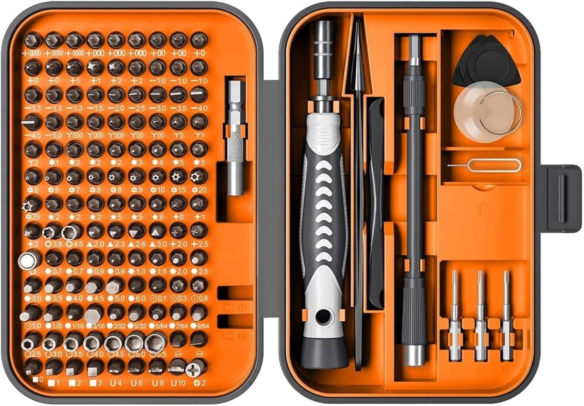 RARTOP 130-in-1 set opened for electronics repair, showcasing versatility.