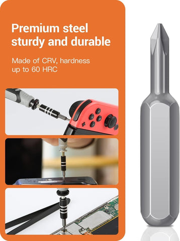 RARTOP flexible shaft reaches tight spaces for laptop and phone repairs.