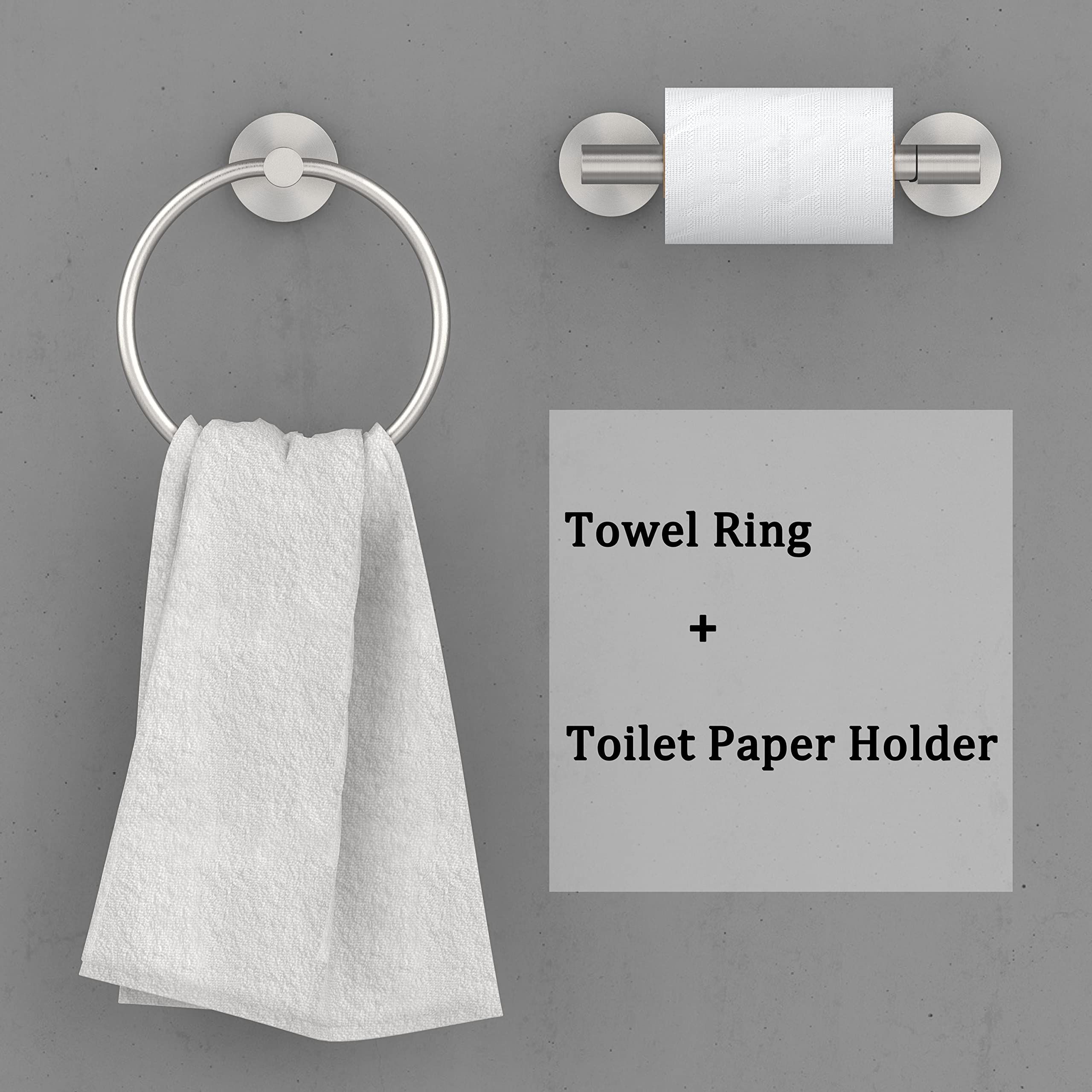 RARXTR brushed towel ring wall mount keeps towels dry and accessible for daily use.