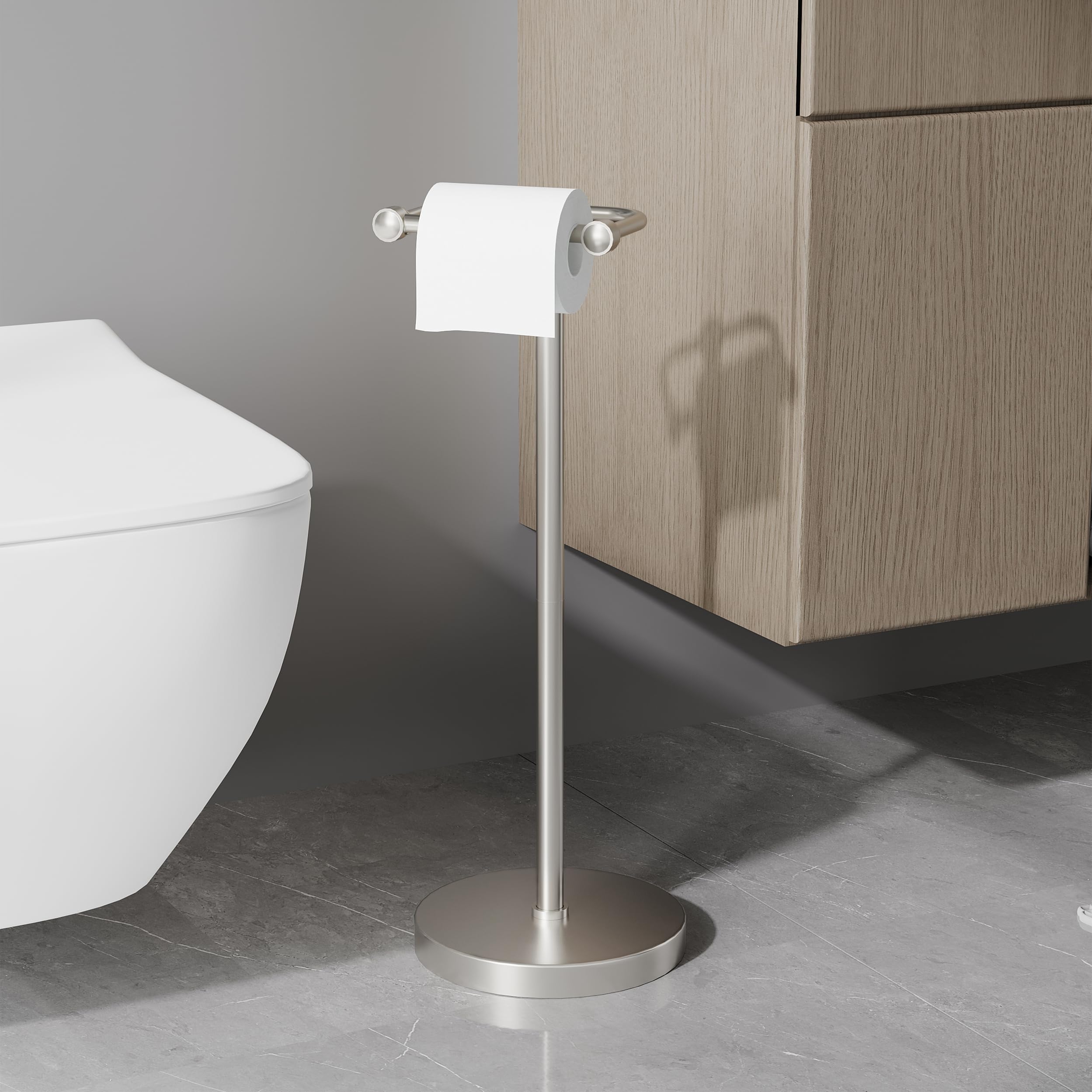 RARXTR freestanding holder with heavy base prevents tipping during daily use.