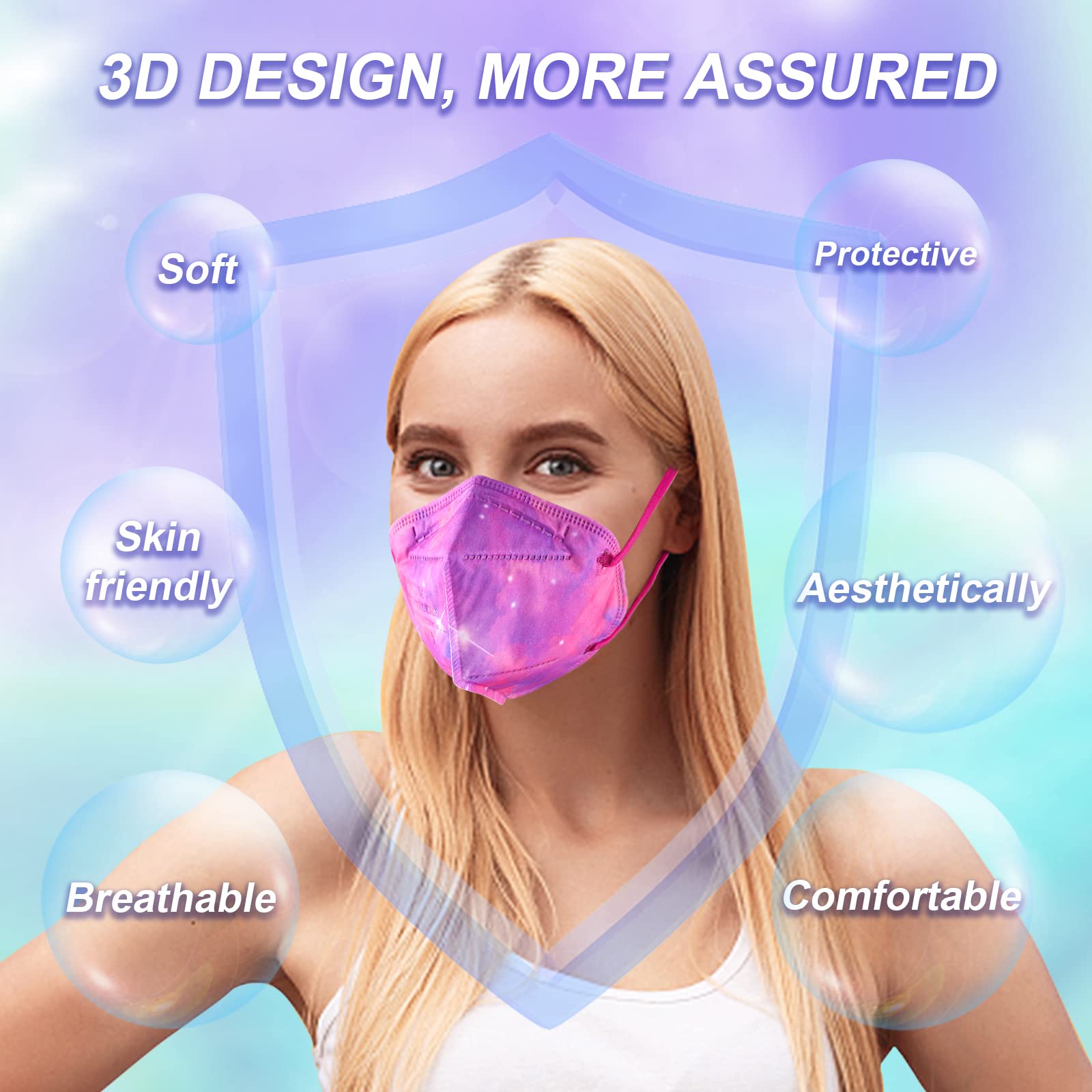 Rasav foldable KN95 mask with adjustable nose bridge for a snug seal