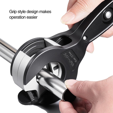 Ratchet Pipe Cutter extended handle provides leverage to reduce hand strain.