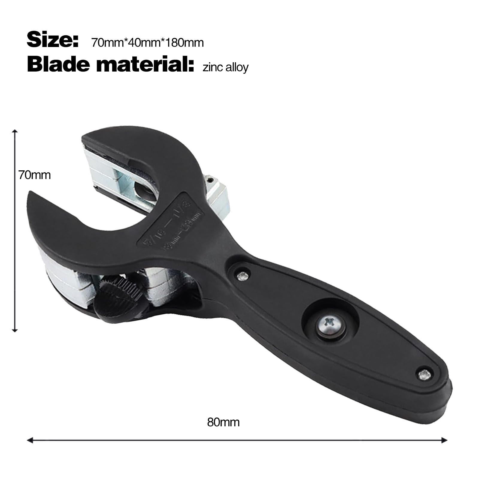 Ratchet Pipe Cutter ultra-portable design fits in a tool belt.