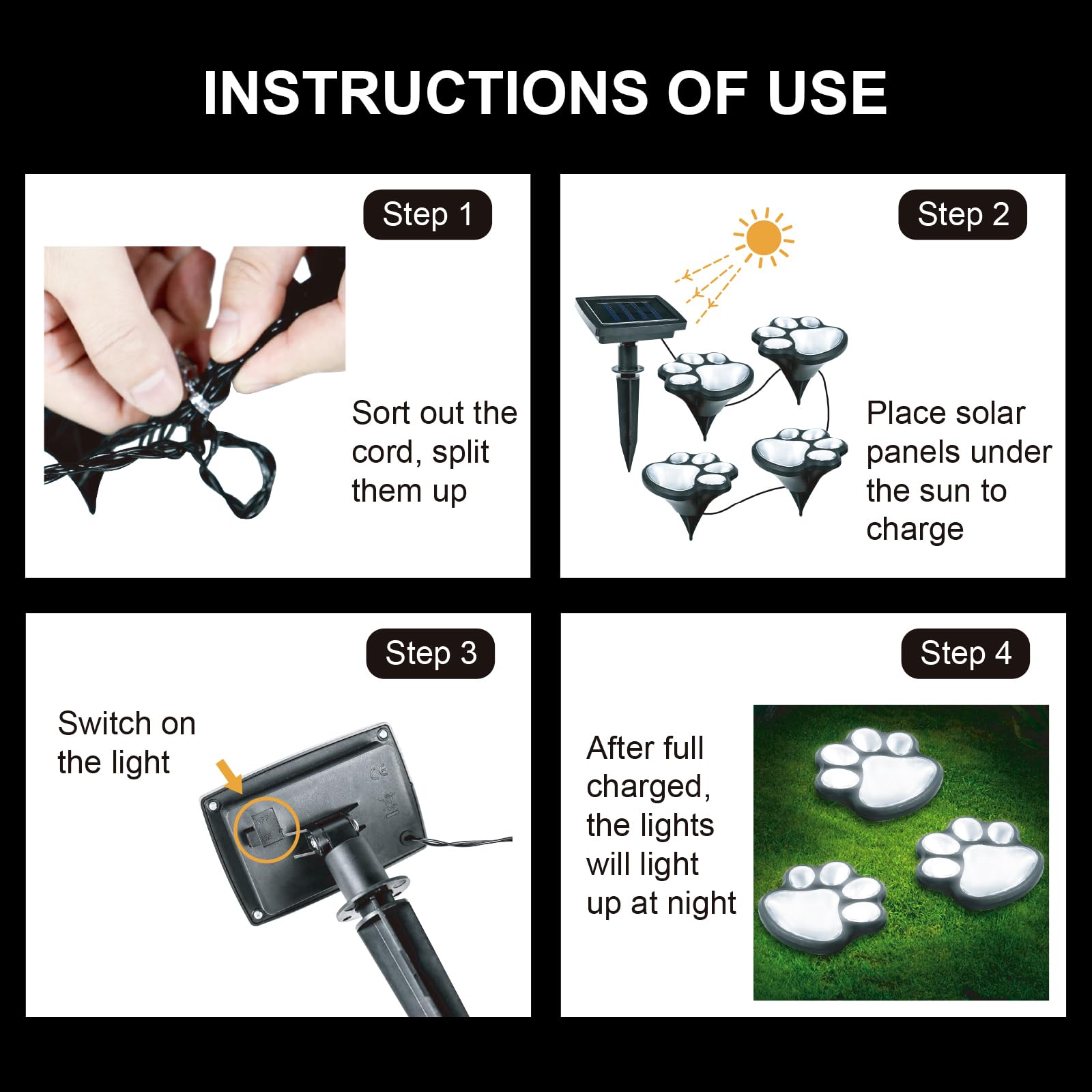 Ratopo animal paw lights add charming garden accents that shine.