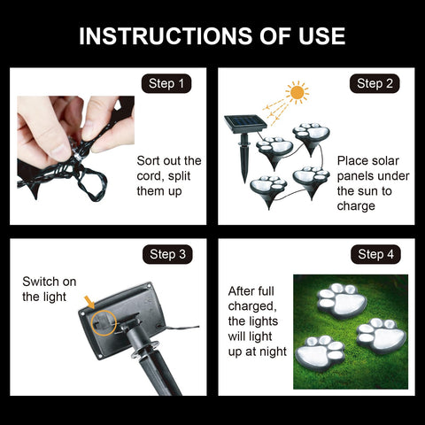 Ratopo animal paw lights add charming garden accents that shine.