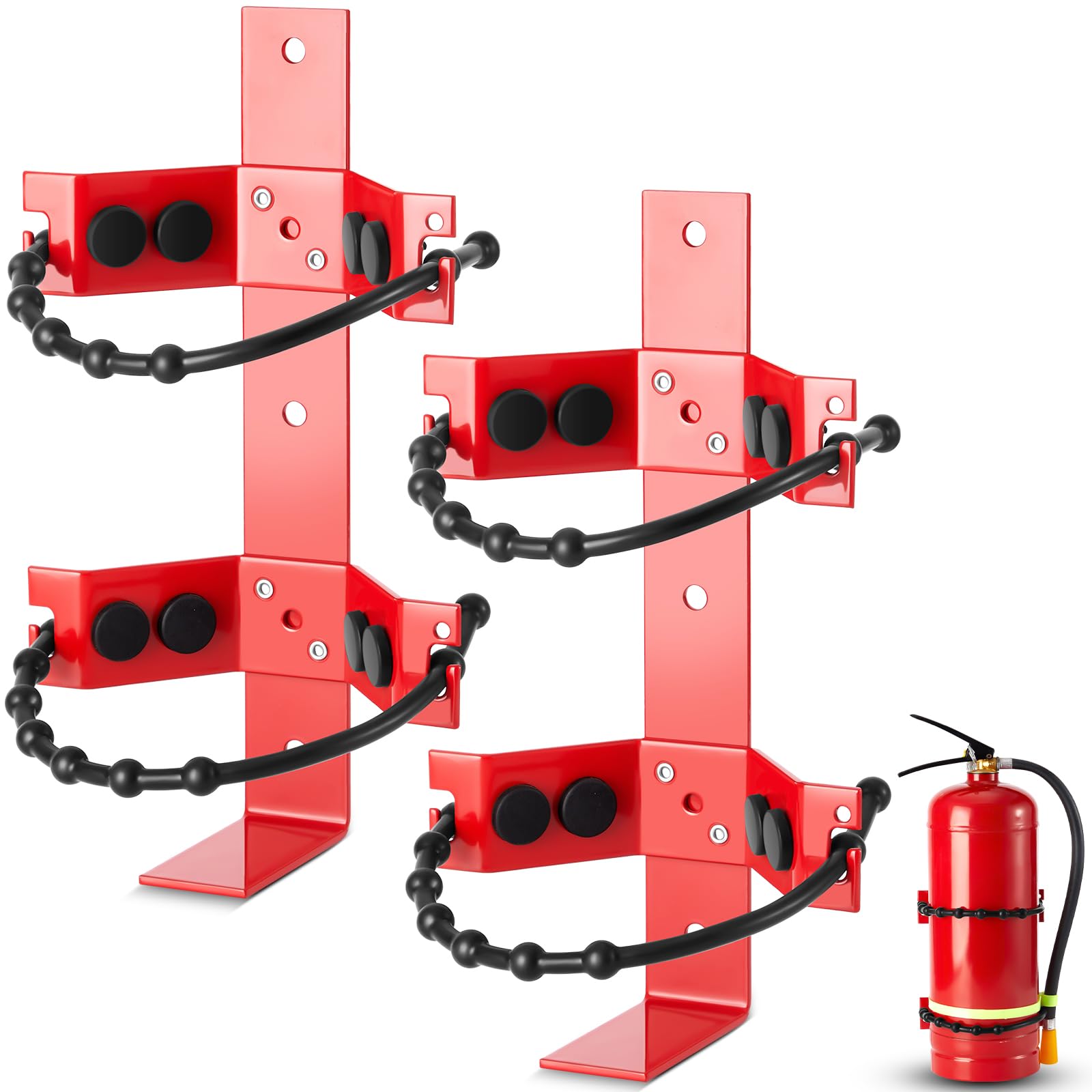 RattanView heavy-duty bracket closeup showing sturdy support for 2.5 lb extinguisher