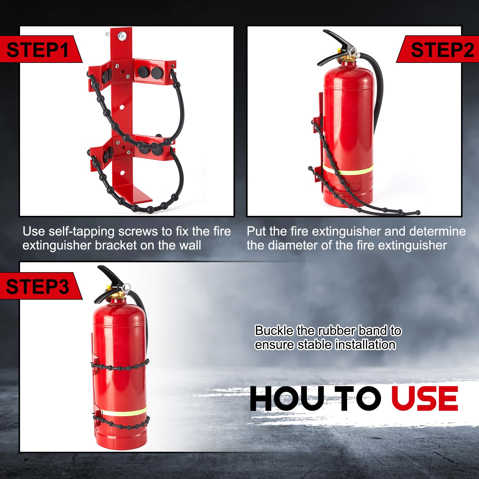 RattanView universal compatibility bracket adapts to multiple extinguisher brands
