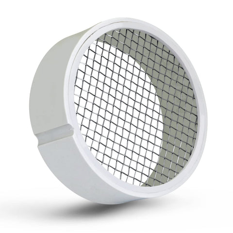 Raven R1510 termination cap with mesh screen protects outdoor vents from debris.
