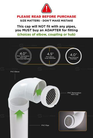 Raven R1510 inner diameter view shows precise 4in sizing for compatible installations.