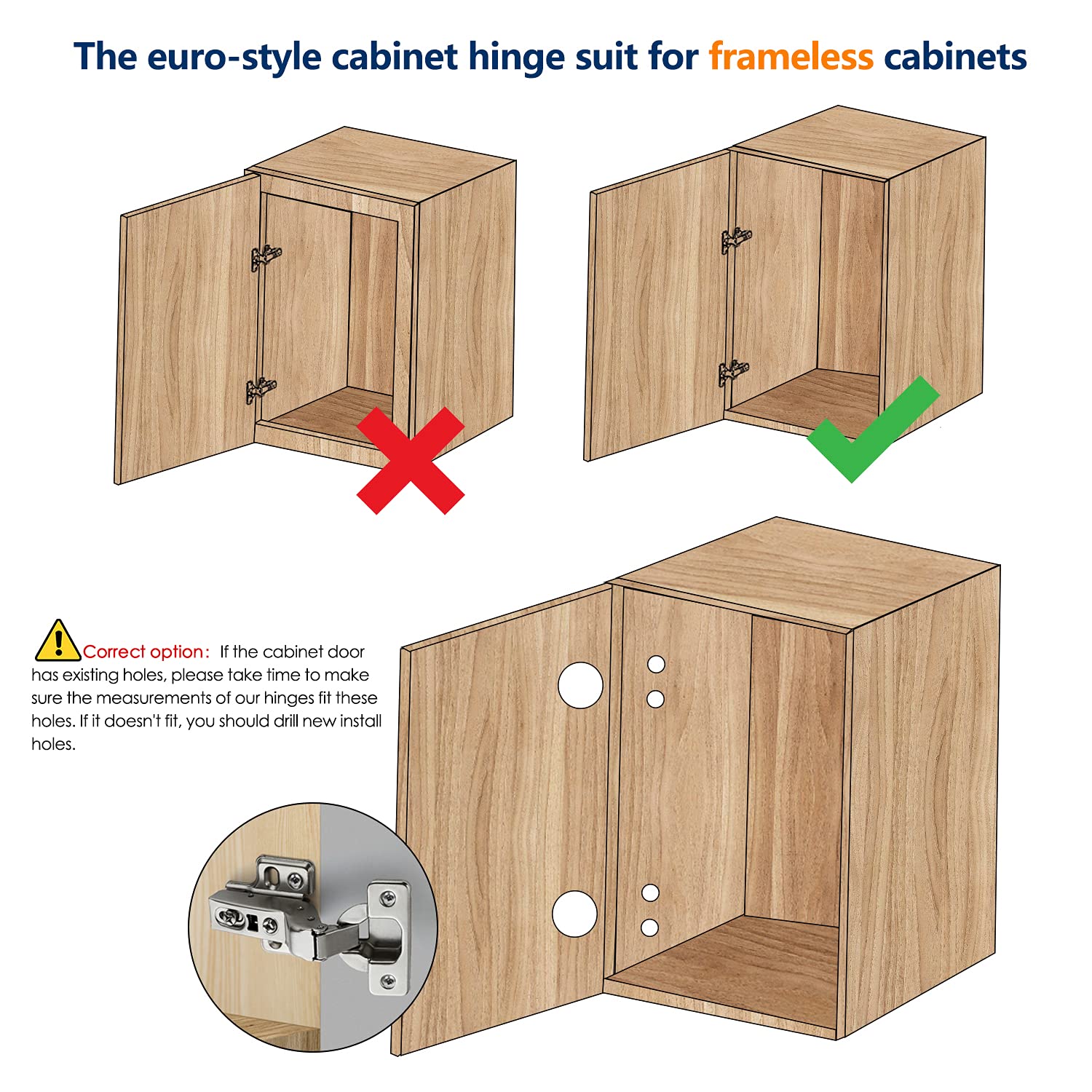 Ravinte 105 degree opening hinge offers practical access for tight kitchens.