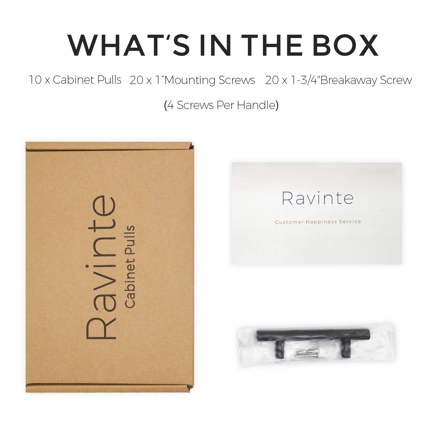 Ravinte pulls on cabinet face provide cohesive matte black hardware