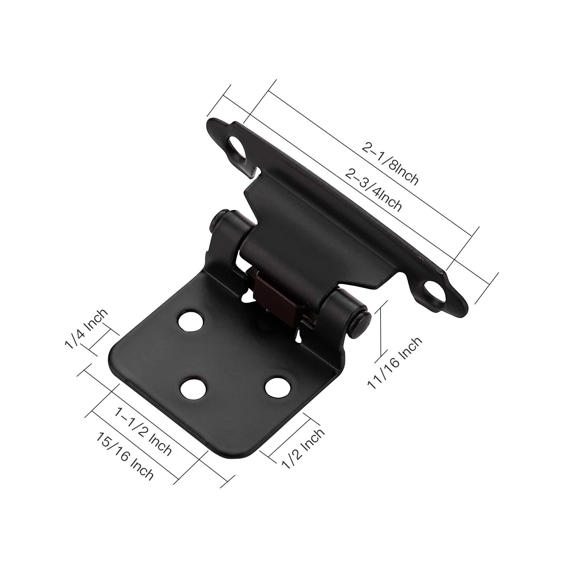 Ravinte face-frame hinge in action on half-overlay cabinet doors