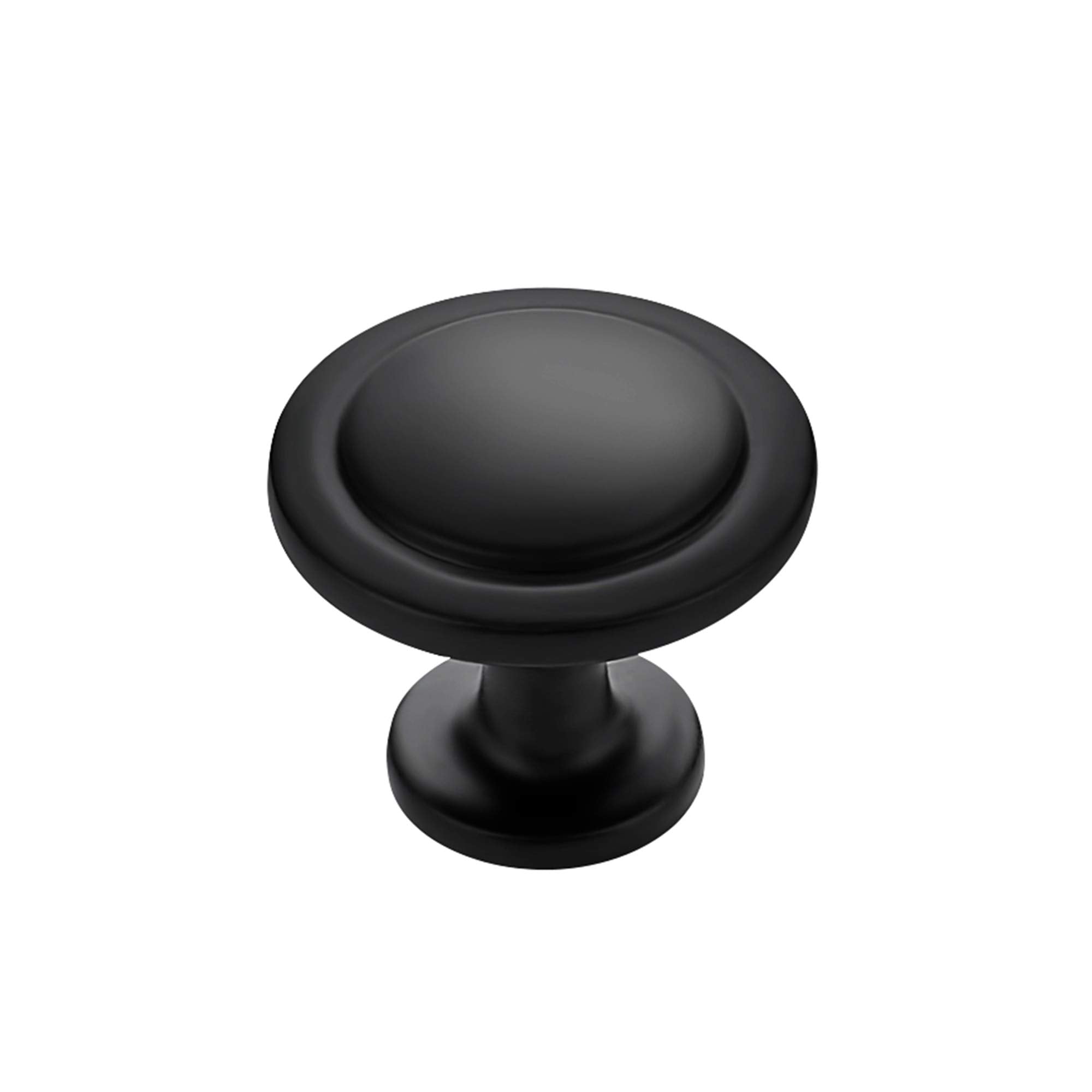 Ravinte knobs close-up in matte black finish showing durable zinc construction.
