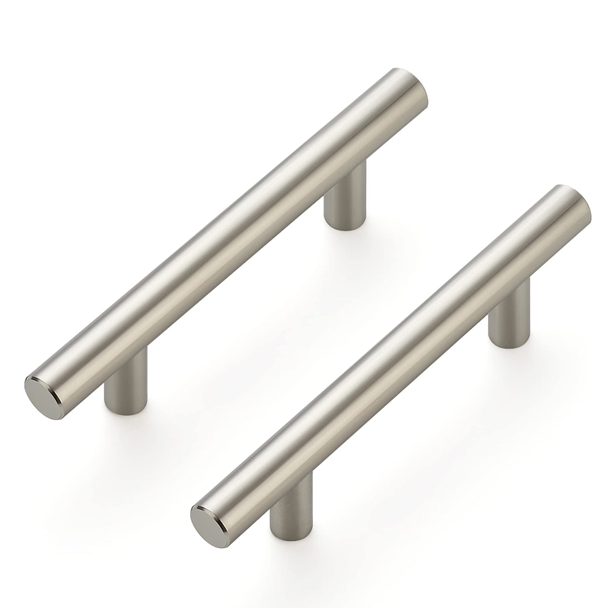 Ravinte 5 inch brushed nickel cabinet pull close-up showing durable satin finish for busy kitchens.