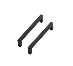 Ravinte 20-pack solid black 4-inch center-to-center square drawer handle for easy kitchen upgrade.