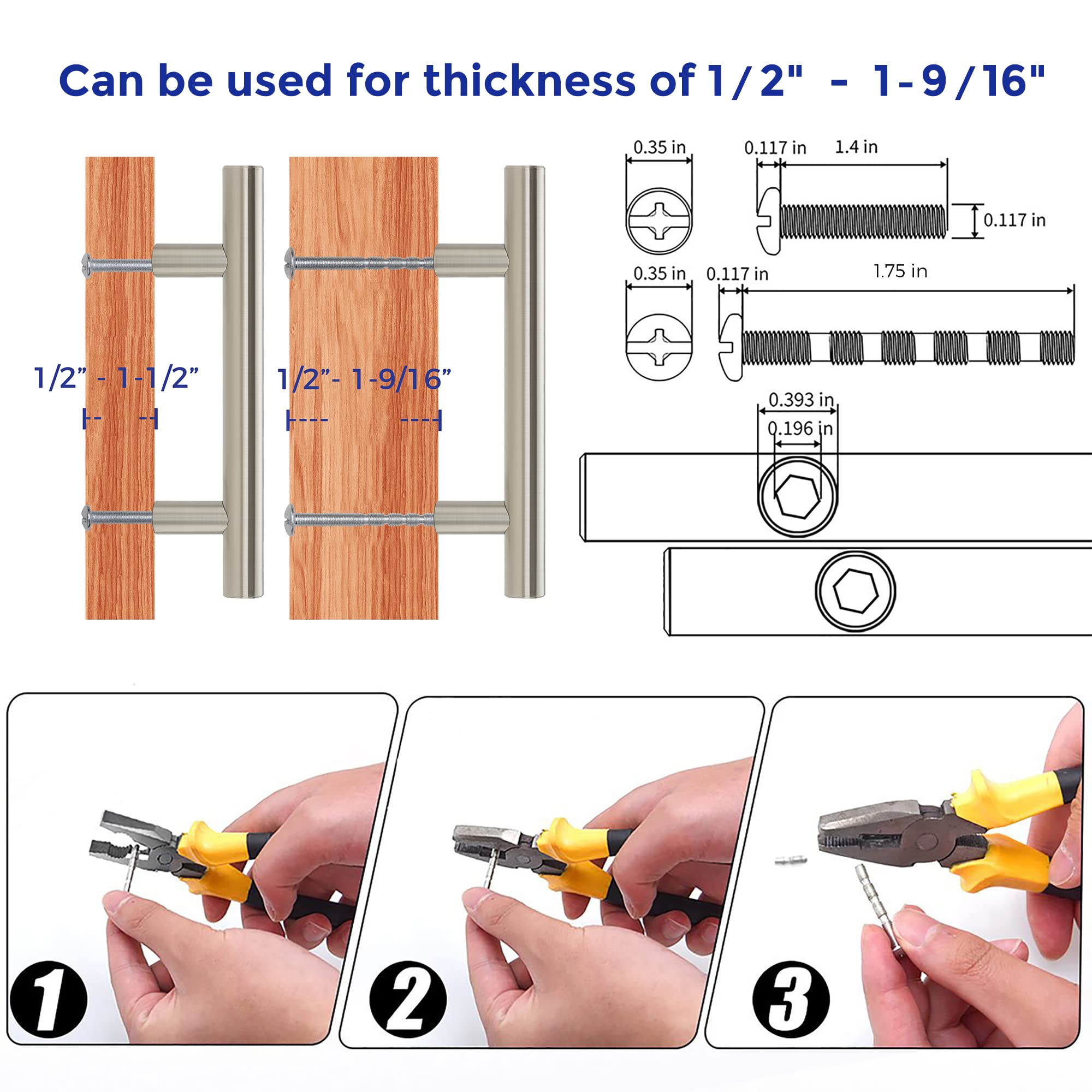 Ravinte 24-pack kitchen handles on modern drawer fronts